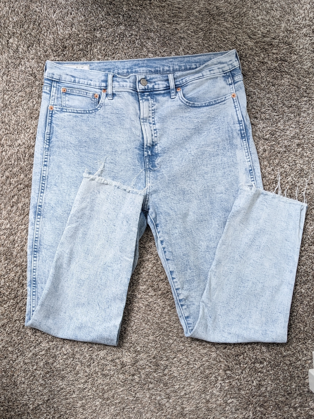 GAP Acid Wash Vintage Slim High-Rise Straight Jeans